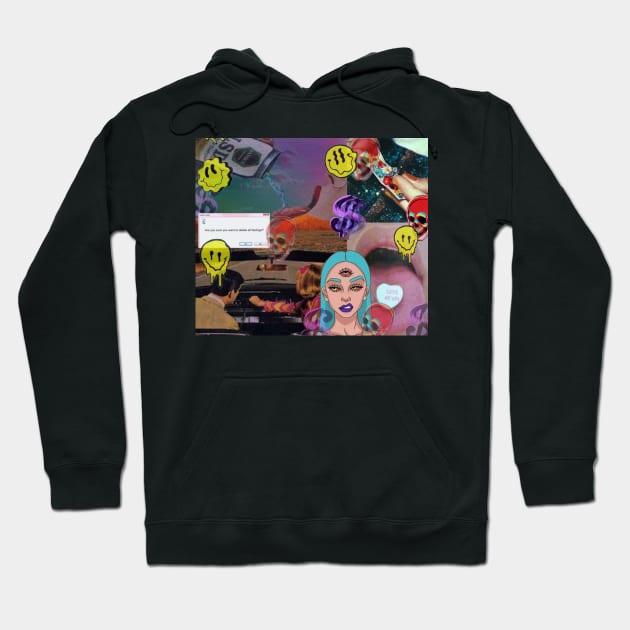 psychedelic aesthetic collage Hoodie by morgananjos